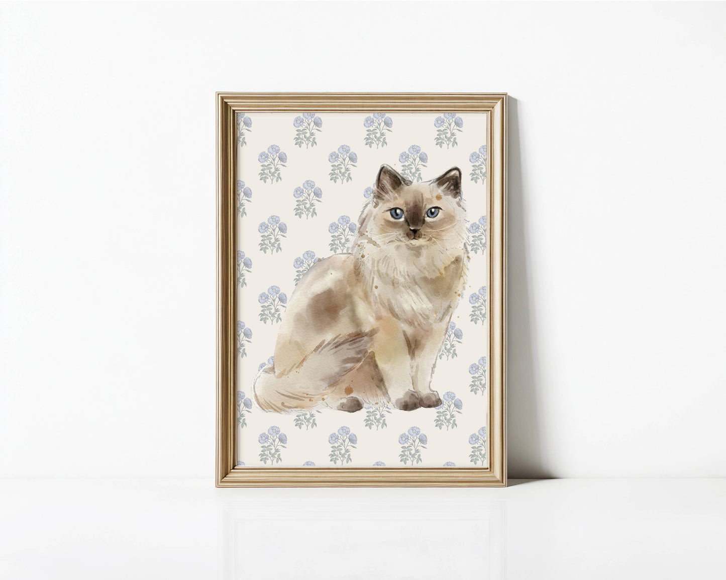 Ragdoll Cat Art Print: 8" x 10" (vertical)
