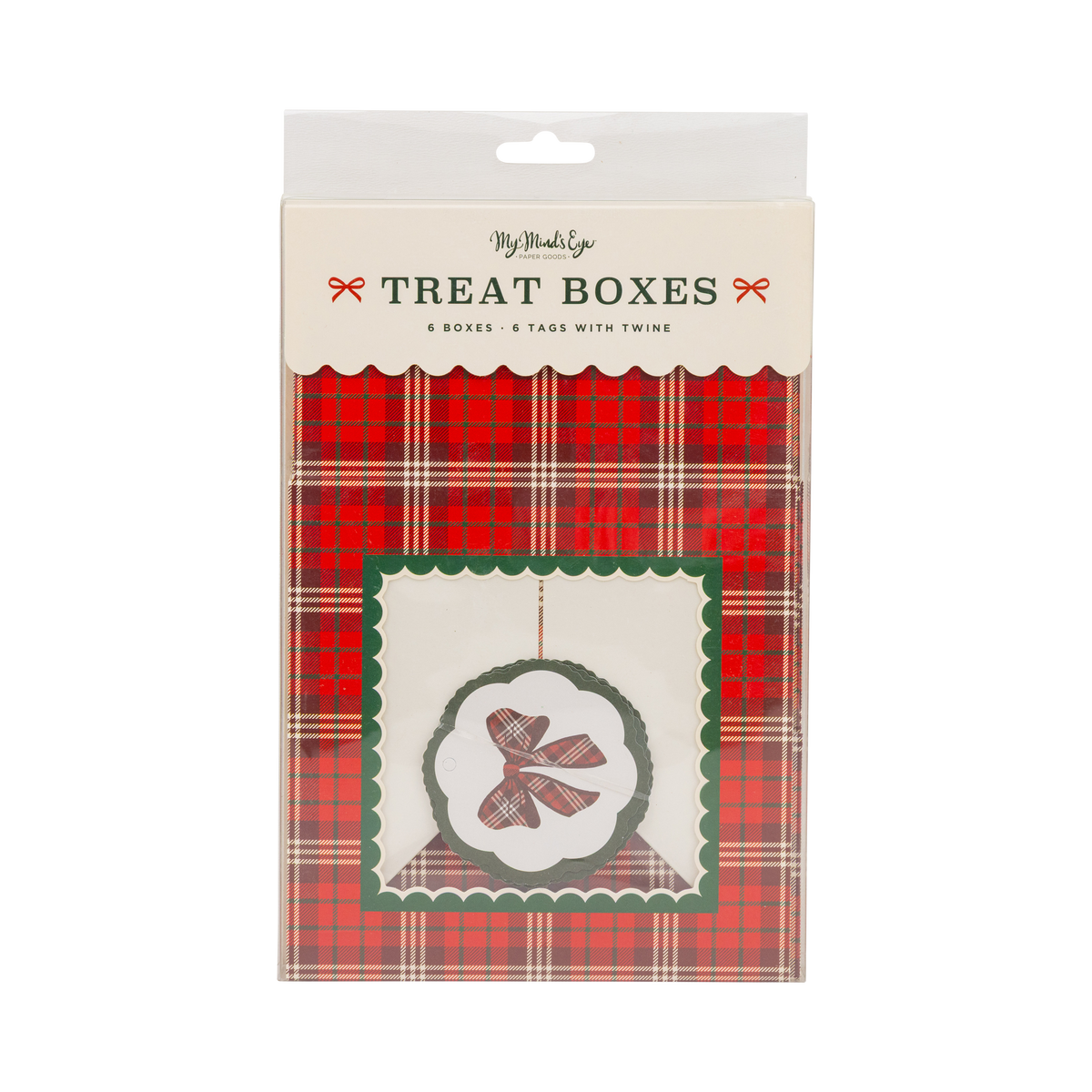 TRM1307 - Plaid Bow Cookie Boxes