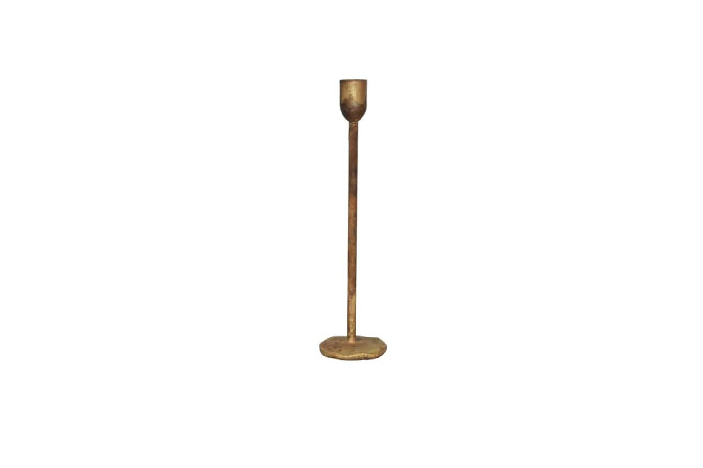 Short Candle Holder Old Brass