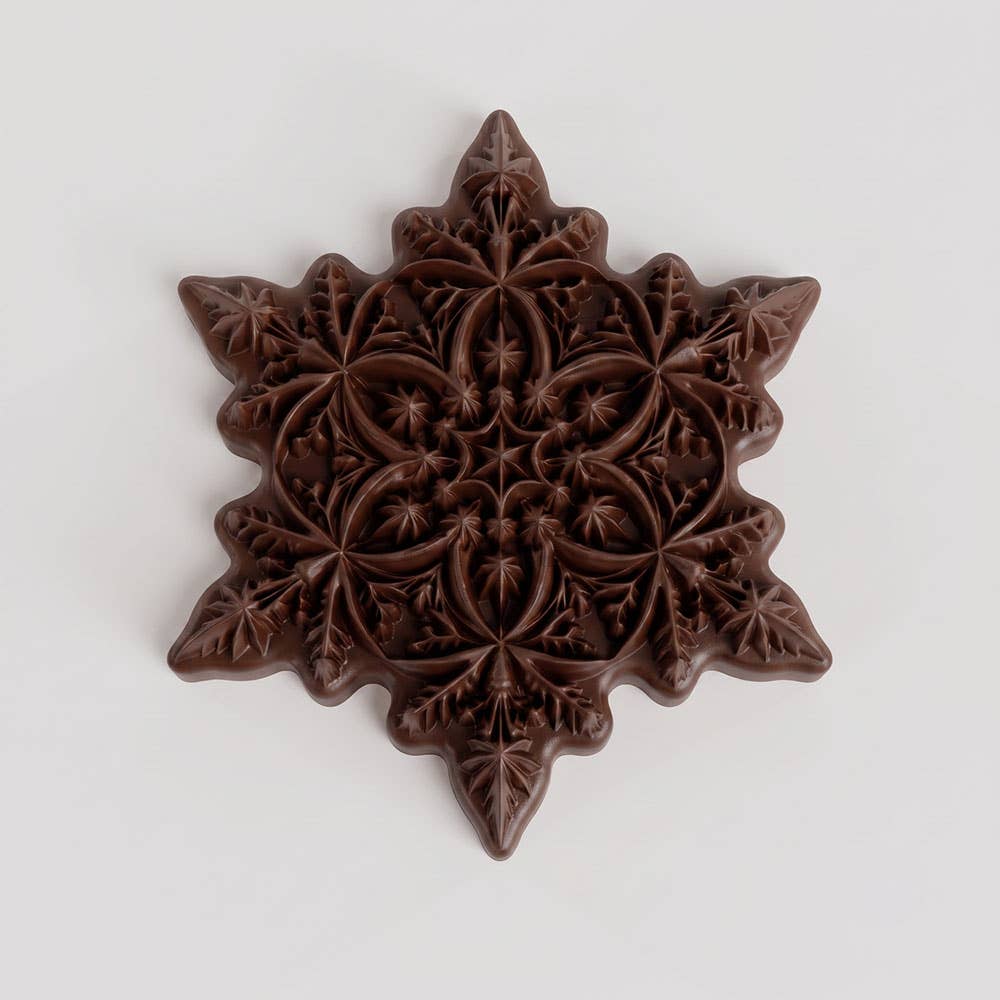 Glistening Snow – Snowflake Chocolate Bite: Dark Chocolate