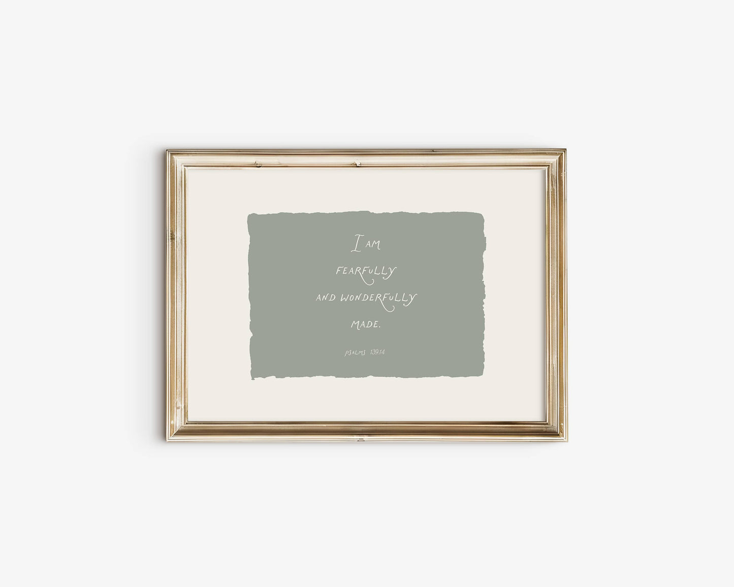 Nursery Bible Verse (Psalms 139:14) Christian Art Print: 8" x 10" (vertical)
