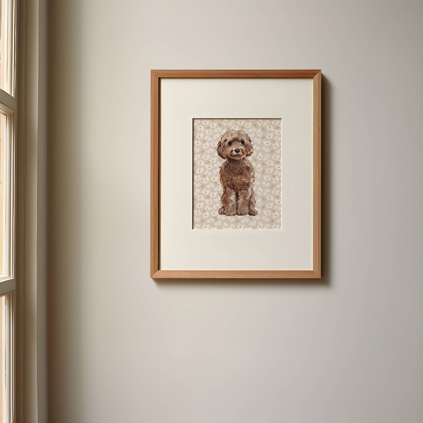 Cockapoo Dog Wall Art: 5" x 7" (vertical)