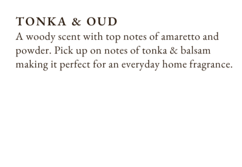 Soy Wax Candle | Classic Glass Jar: Tonka and Oud