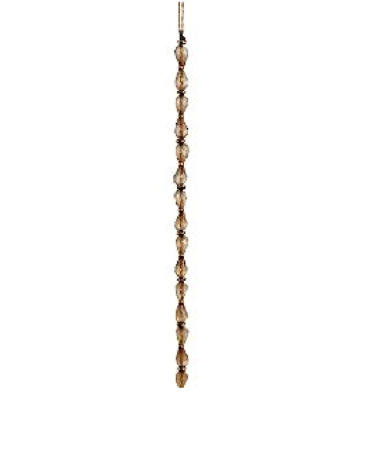 Drop garland brown transparent with gold dots 5 ft