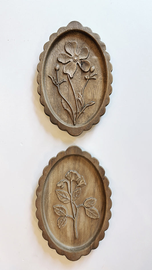 Wood Scalloped Wall Hanging
