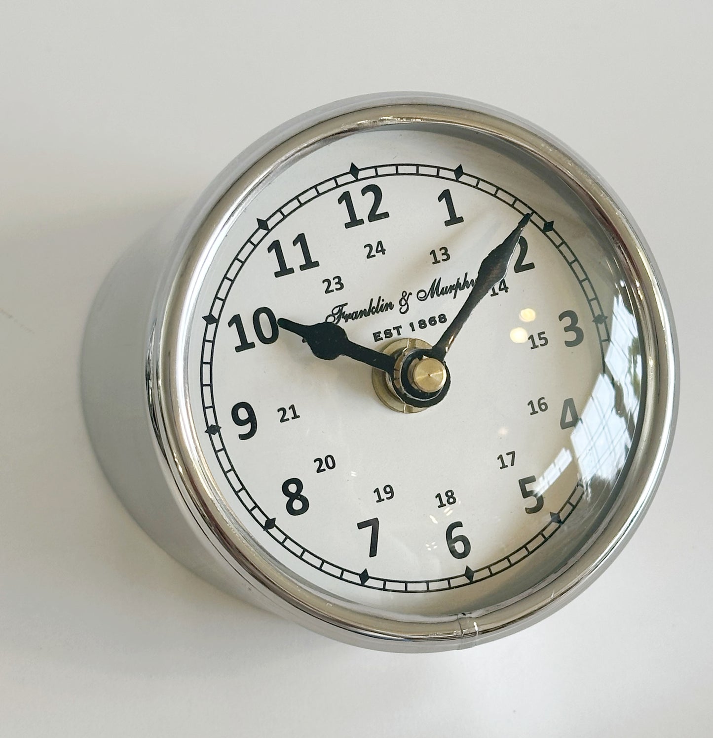 Round Stainless Steel Clock