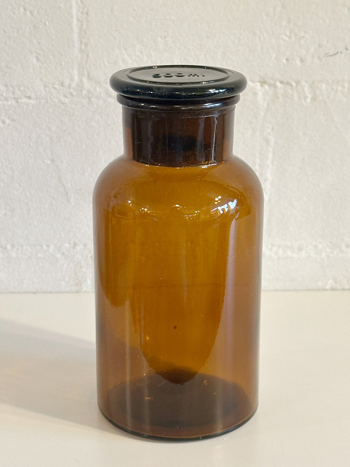 Brown Glass Apothecary Style ￼Bottle with Lid