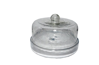 GLASS CAKE DOME W/PLATE