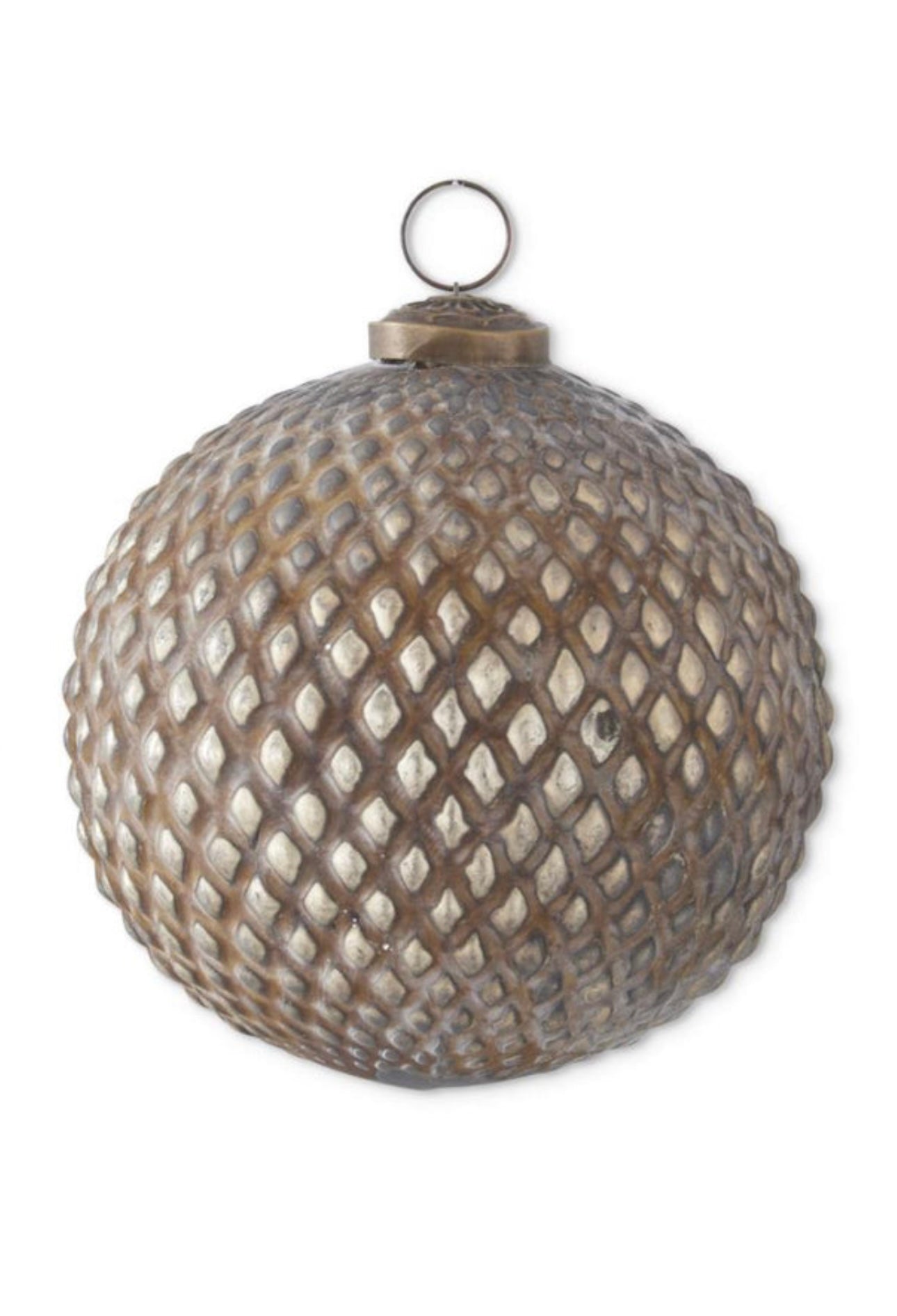 Antique Gold Embossed Glass Ornaments (2 Styles)