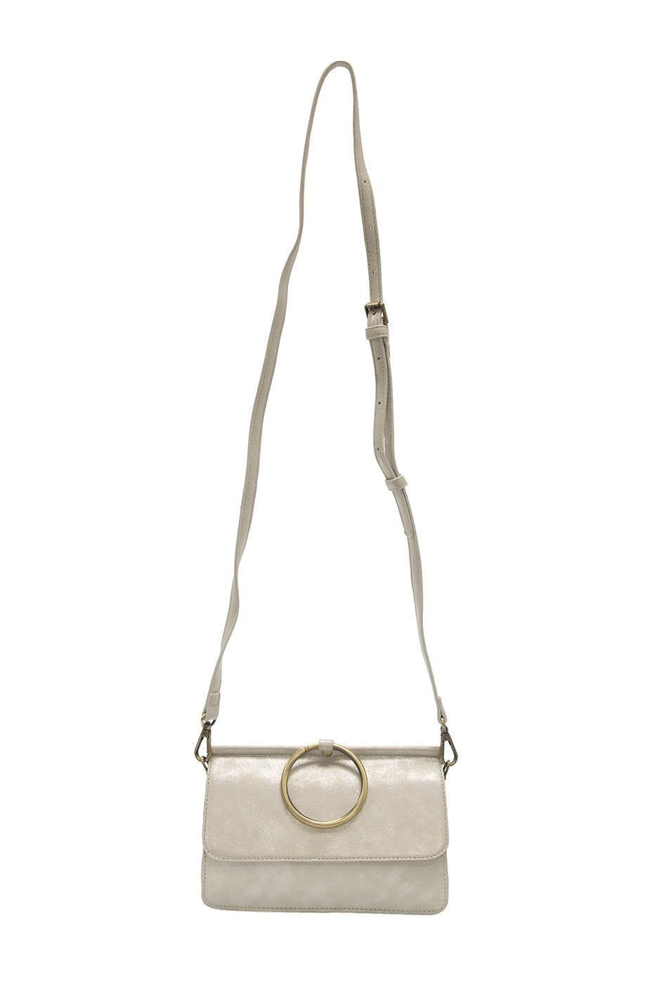 Metallic Silver Aria Ring Bag