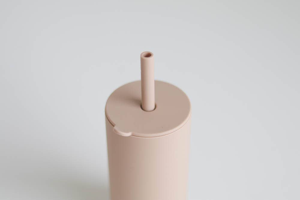 Kid Silicone Straw Cups: Sand