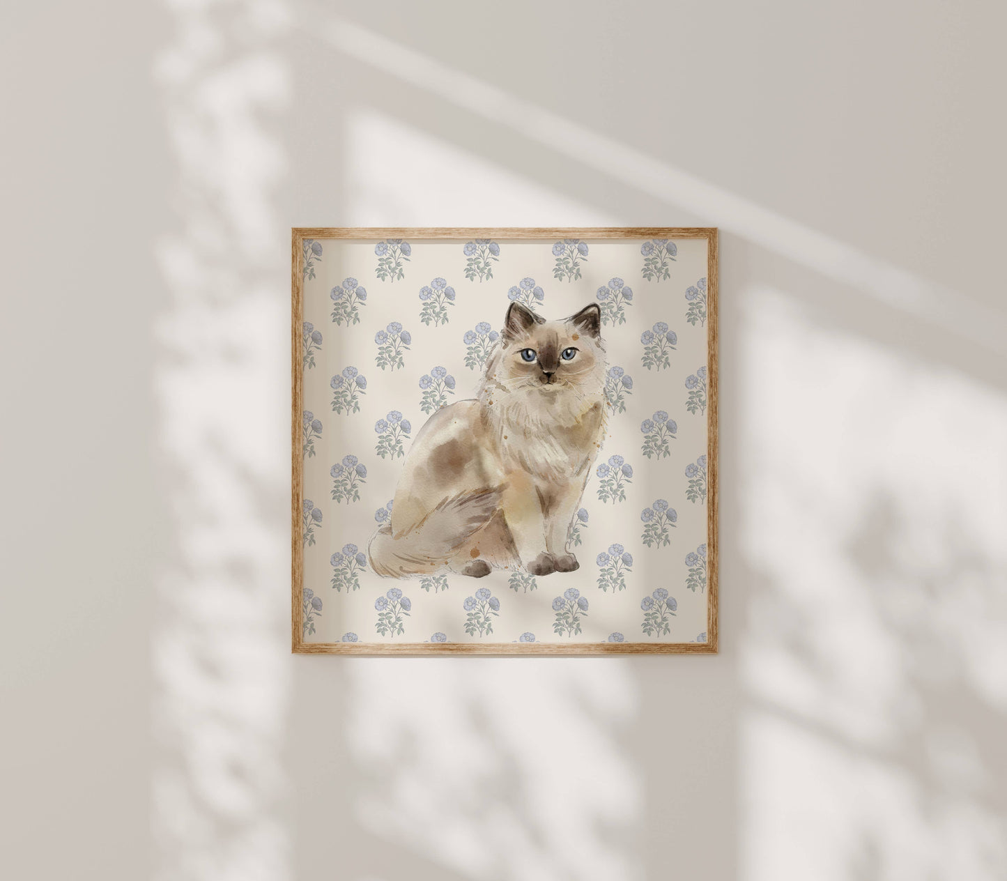 Ragdoll Cat Art Print: 8" x 10" (vertical)