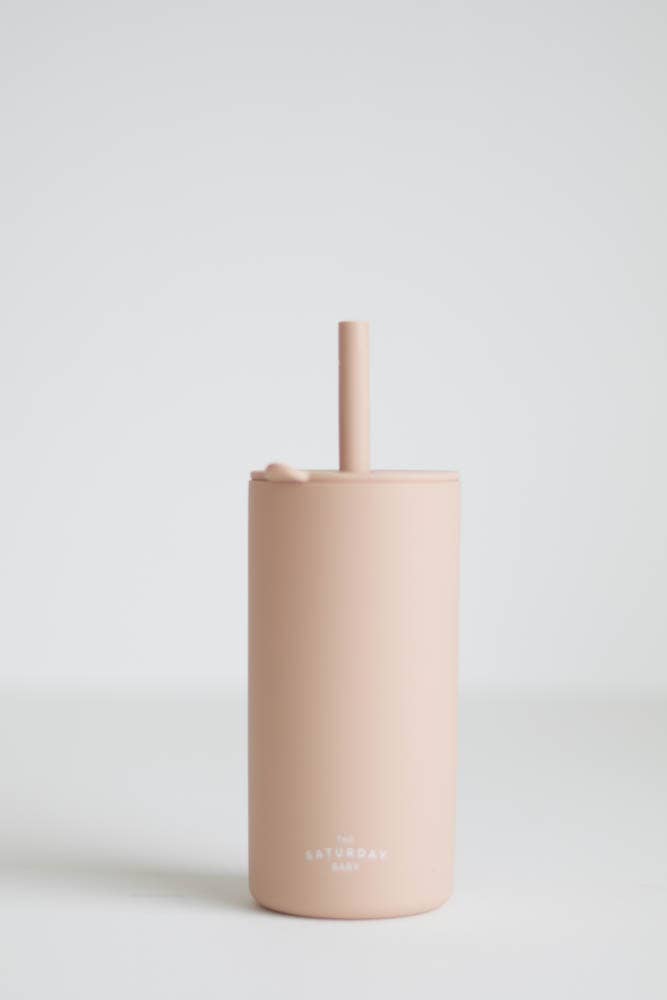 Kid Silicone Straw Cups: Sand