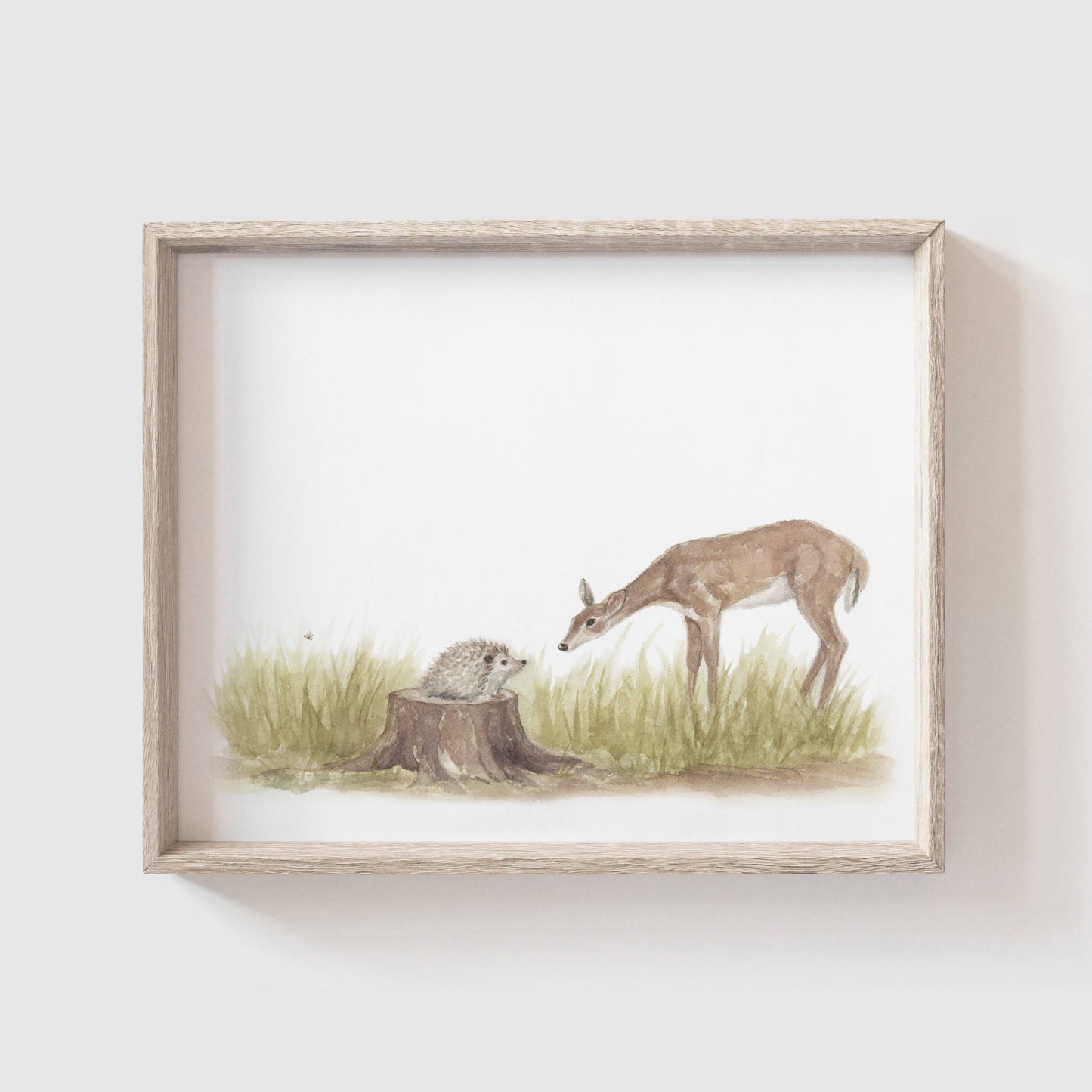 Hedgehog Meets Deer' Art Print (Our Little Adventures): 5 x 7"