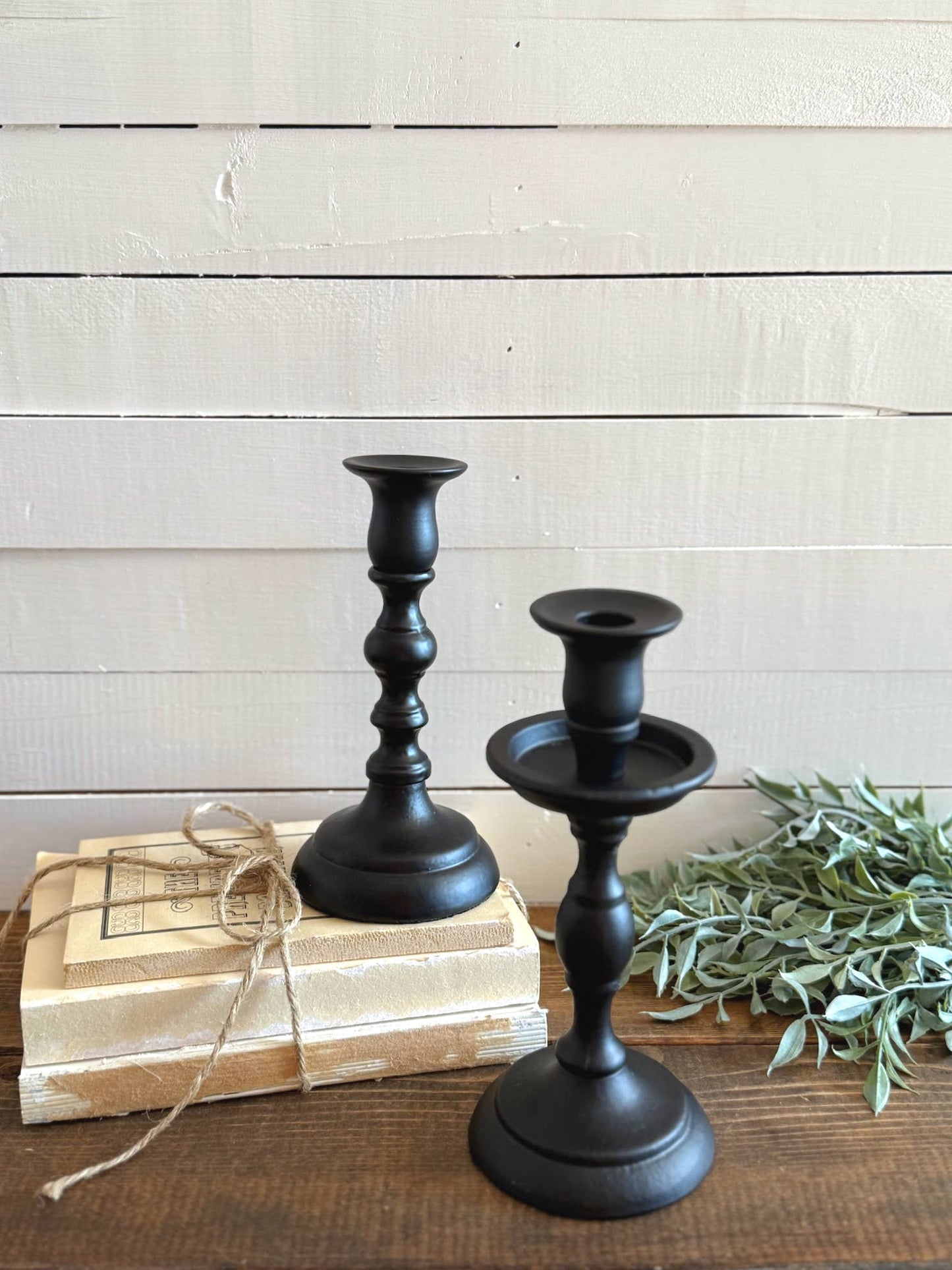Black Empire Taper Candle Holder Small