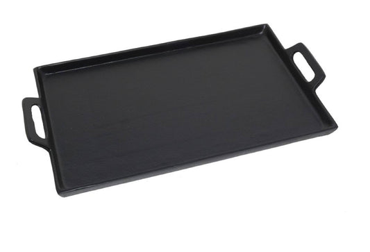 Black Alum. Tray with Handles