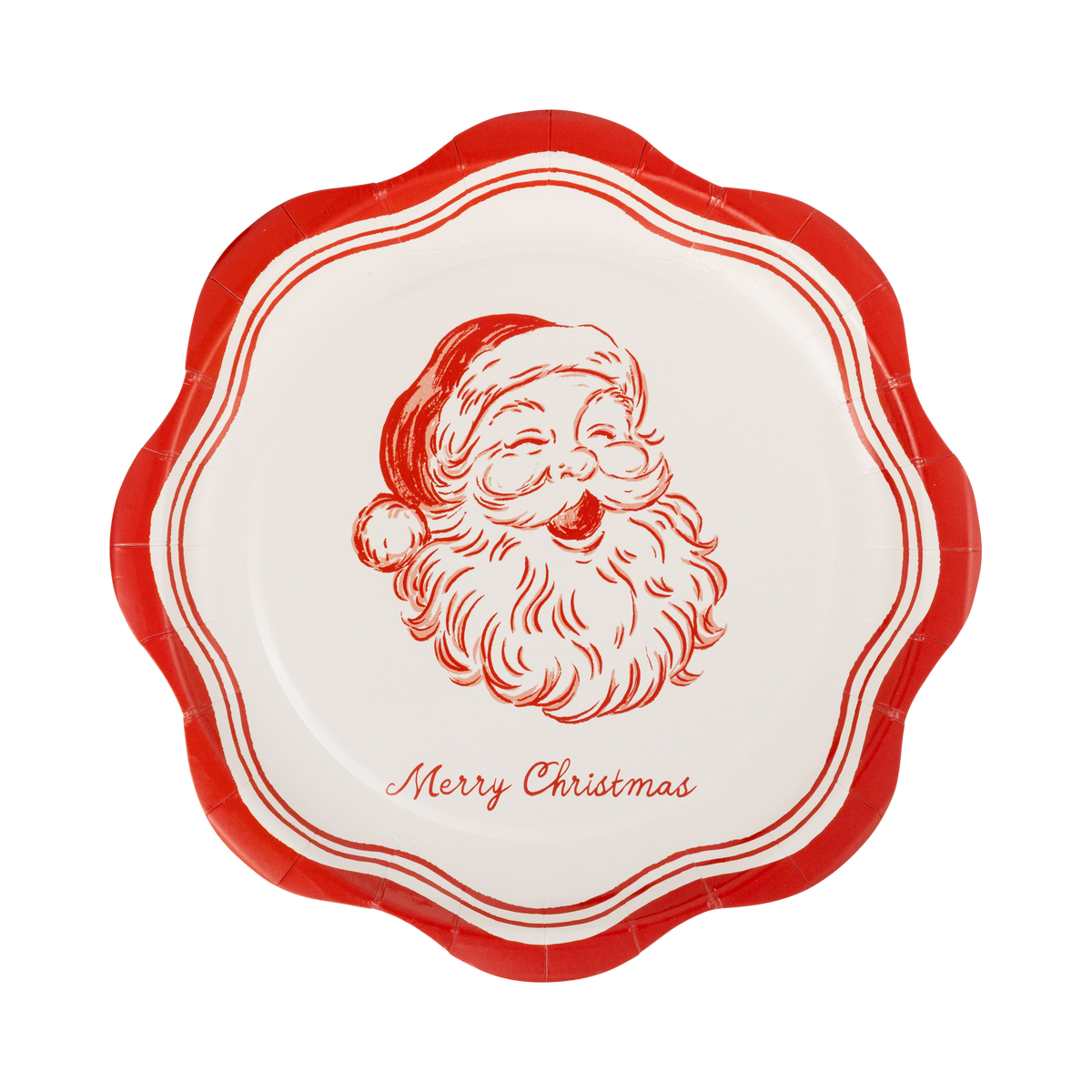 JOL1340 - Santa Merry Christmas Plate - 8"