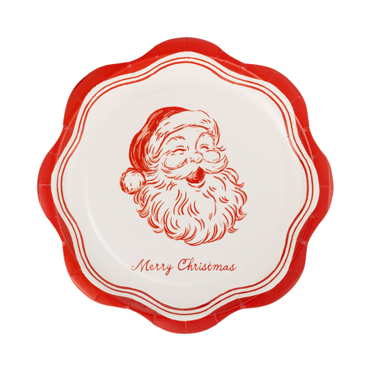 Santa Merry Christmas Plate - 8"