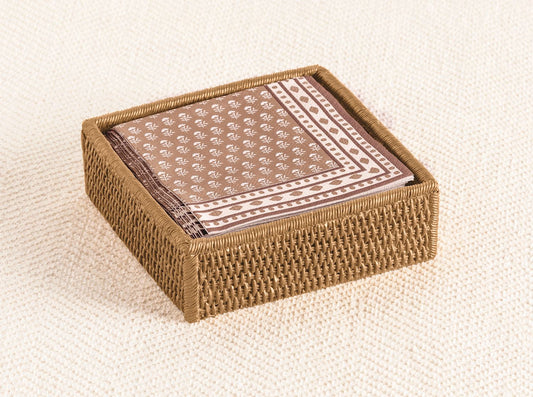 Rattan Holder with Cocktail Napkins
