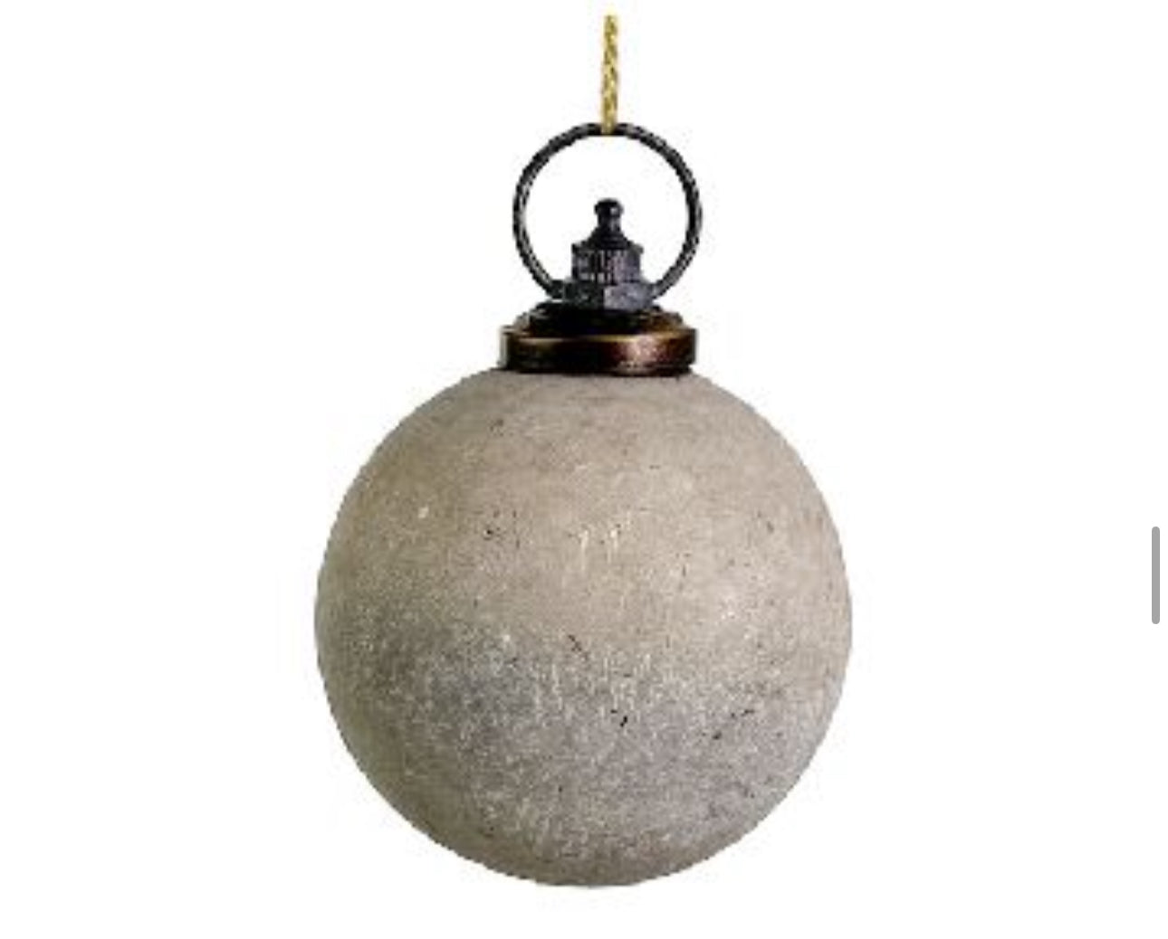 Large Silver Powered Glass Ball Ornament