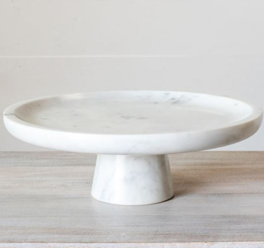 WHITE MARBLE CAKE STAND