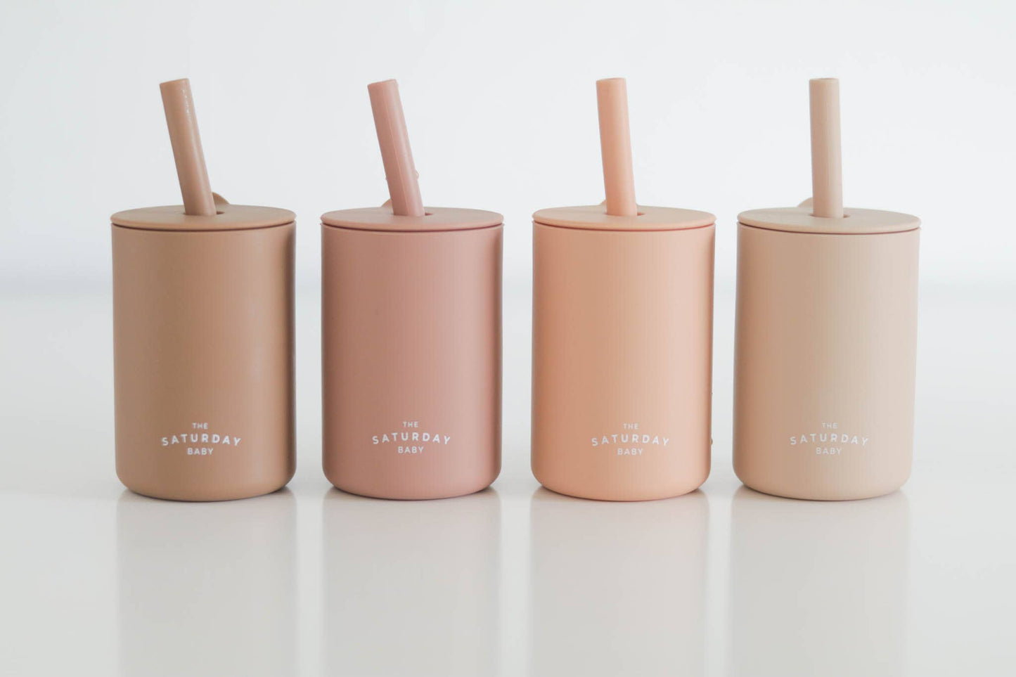 The Saturday Baby Silicone Straw Cup: Sand