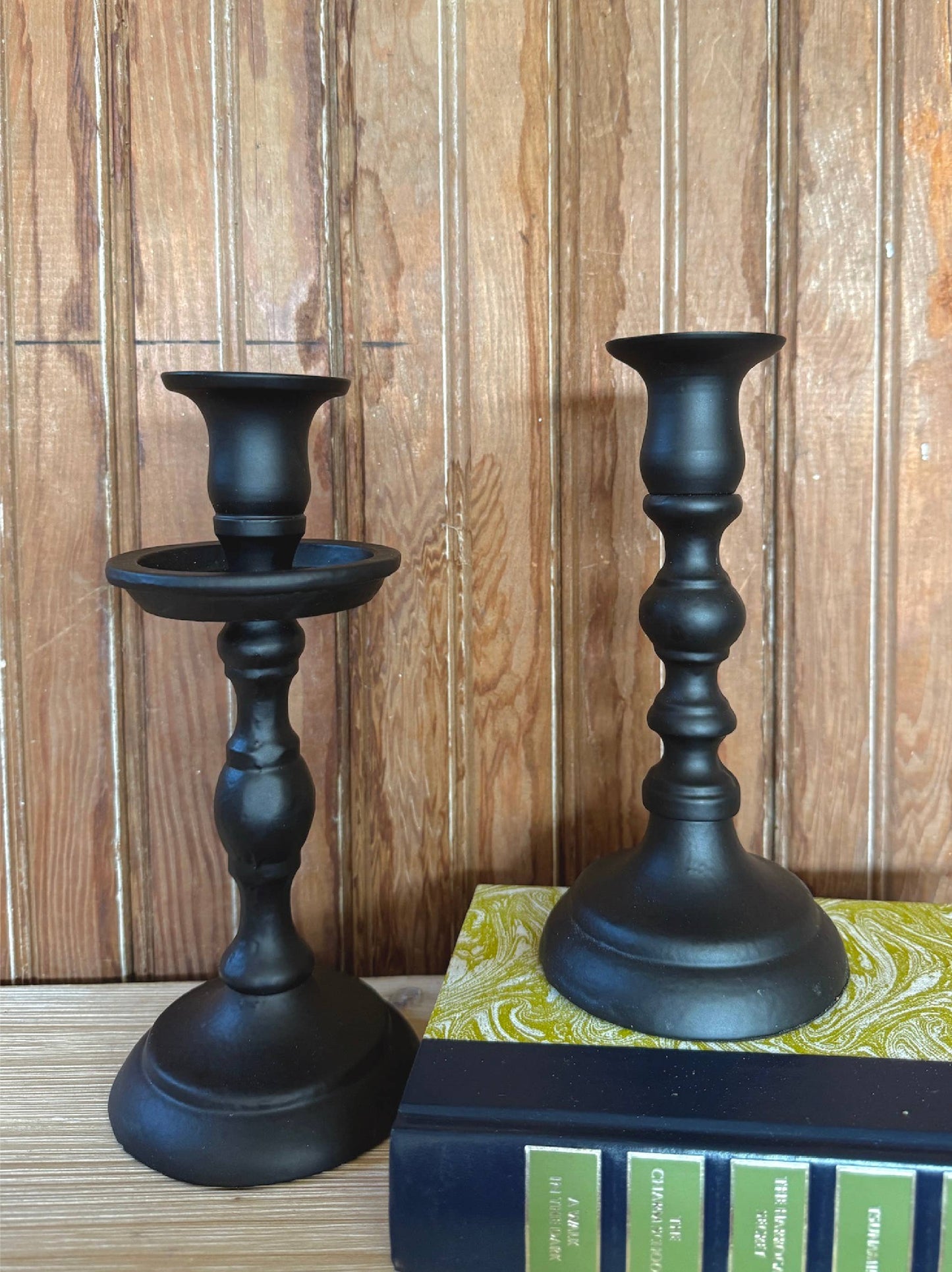 Black Empire Taper Candle Holder Medium
