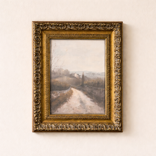 Matin Brumeux | Antique Inspired Brass Mould Framed Art: 8 x 10