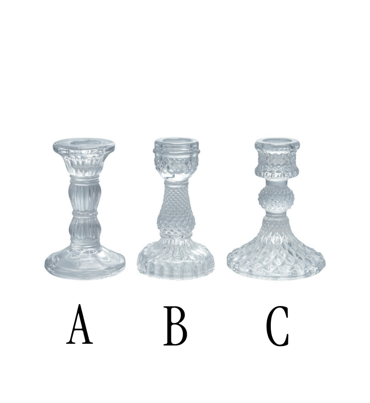 Pressed Glass Taper Holder