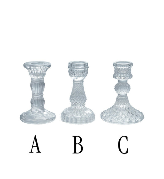 Pressed Glass Taper Holder