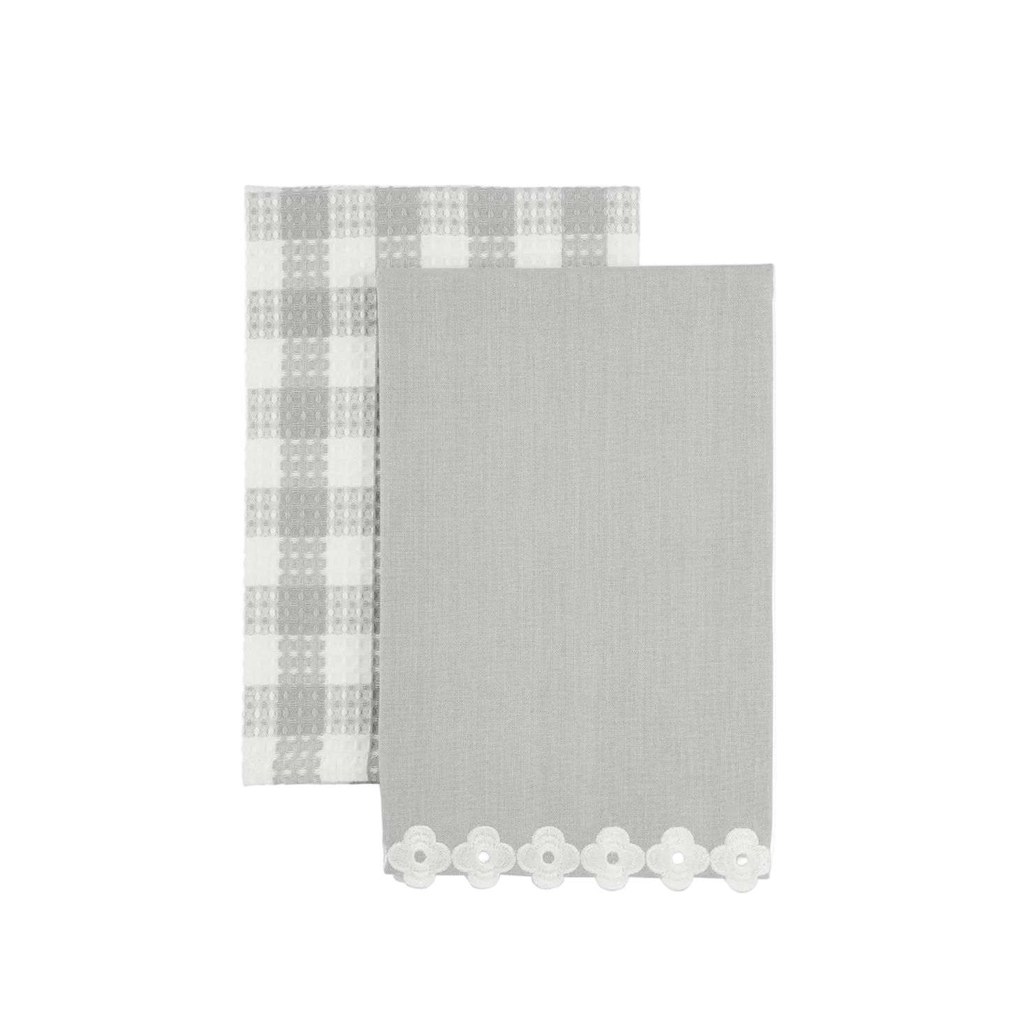 Green Embroider Edge Towel Set