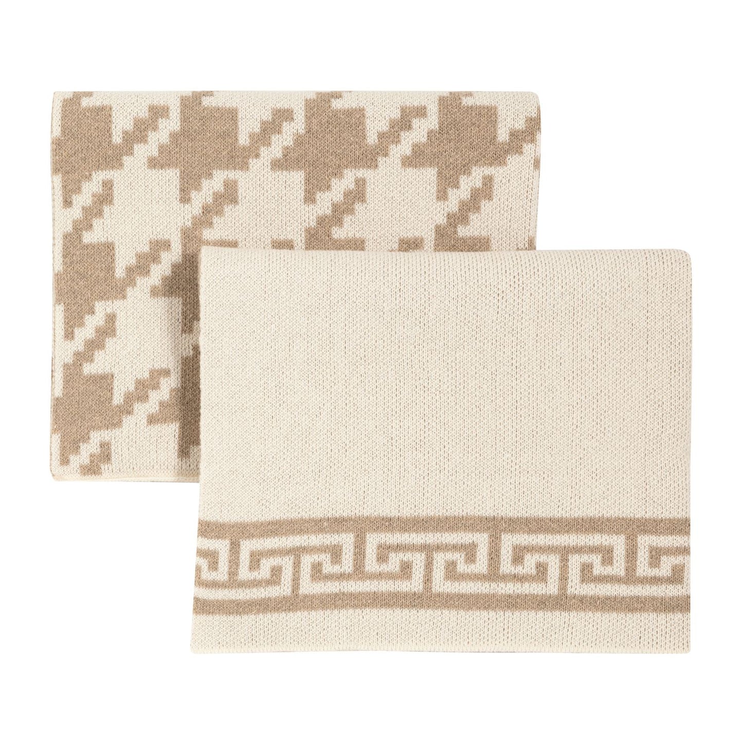 Greek Key Knit Towel Set