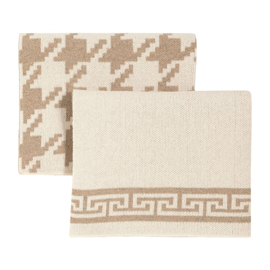 Greek Key Knit Towel Set