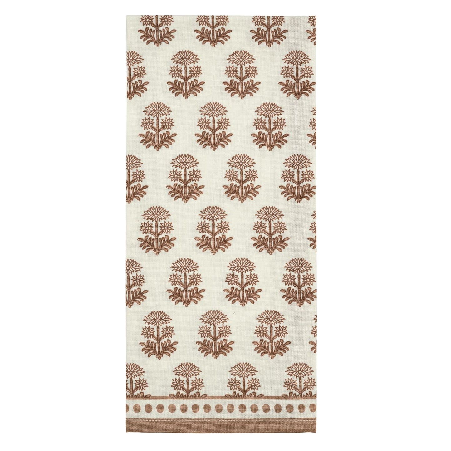 Dot Edge Taupe Printed Towel