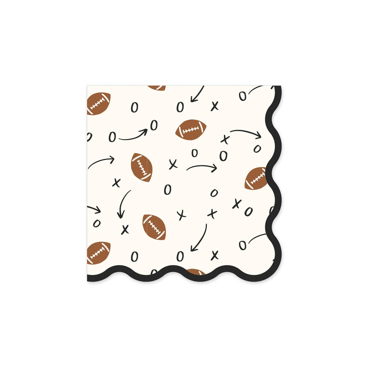 PLNP2870 - Football Plays Cocktail Napkin (24ct)