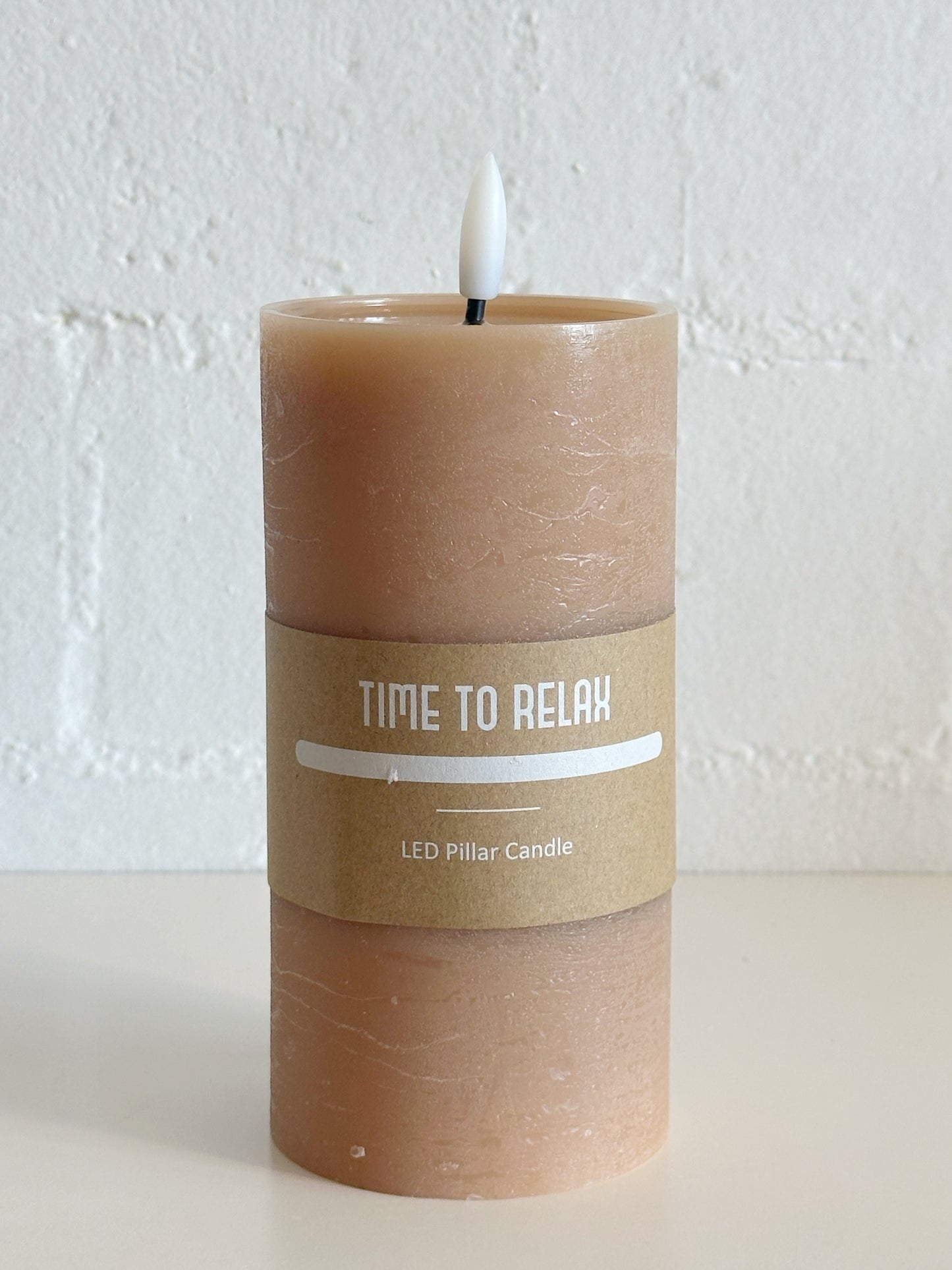 6"CARAMEL LED PILLAR CANDLE