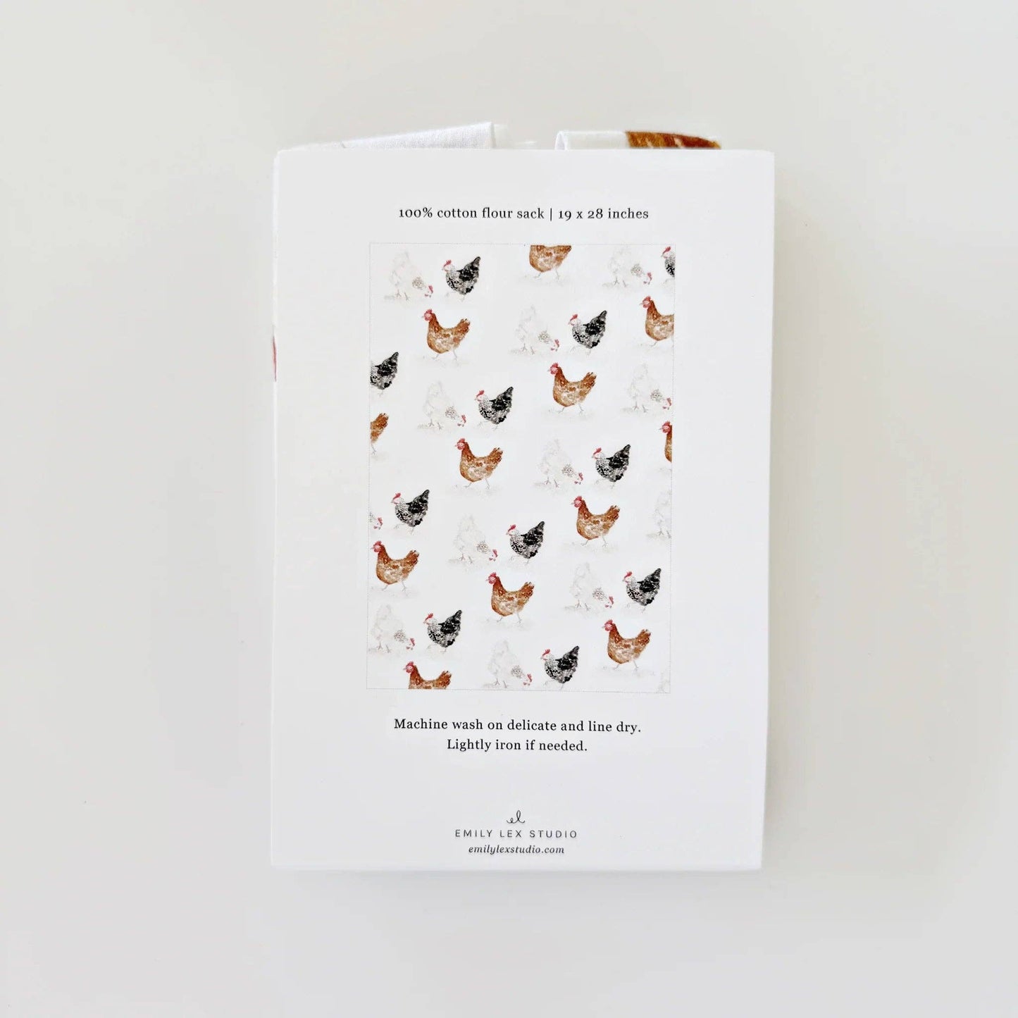 Chickens cotton flour sack tea towel
