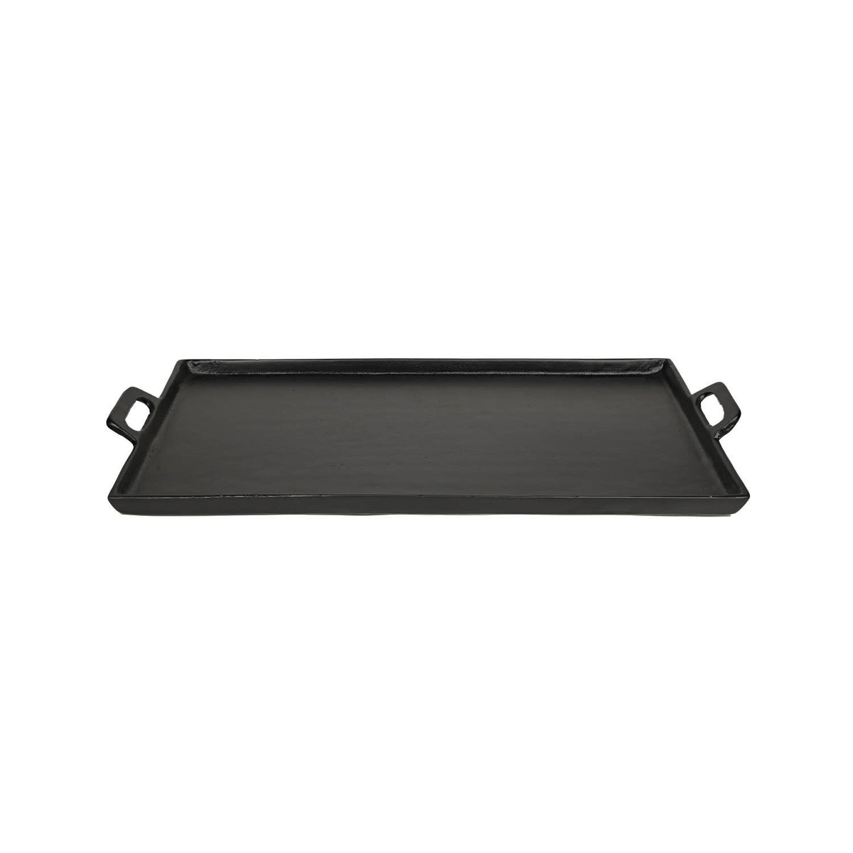 Black Alum. Tray with Handles