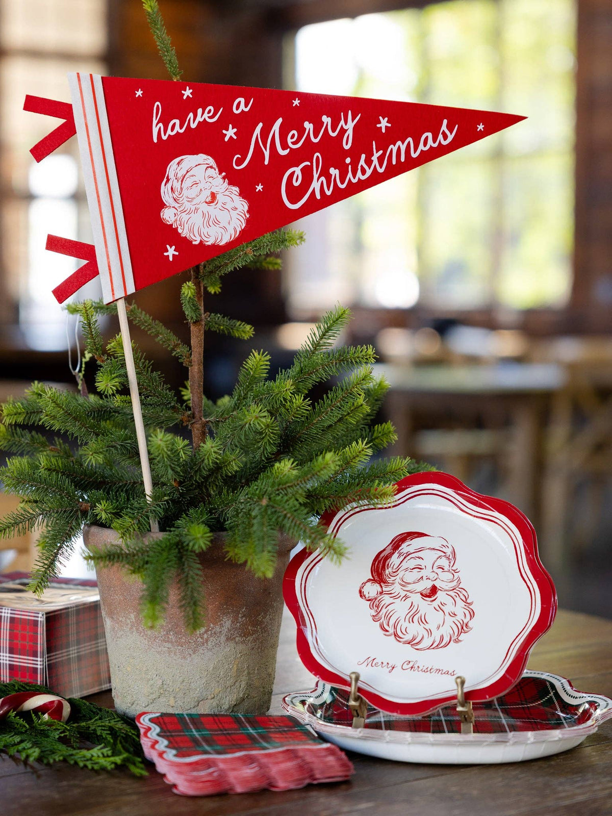 JOL1340 - Santa Merry Christmas Plate - 8"