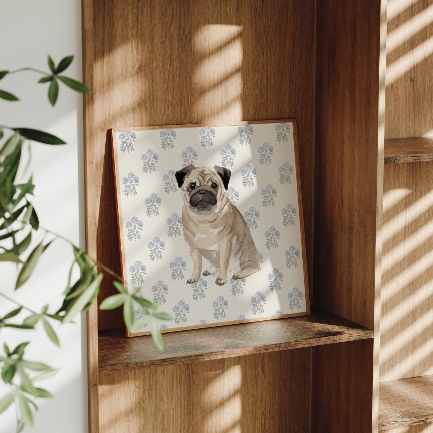 Pug Dog Art Print: 5" x 7" (vertical)