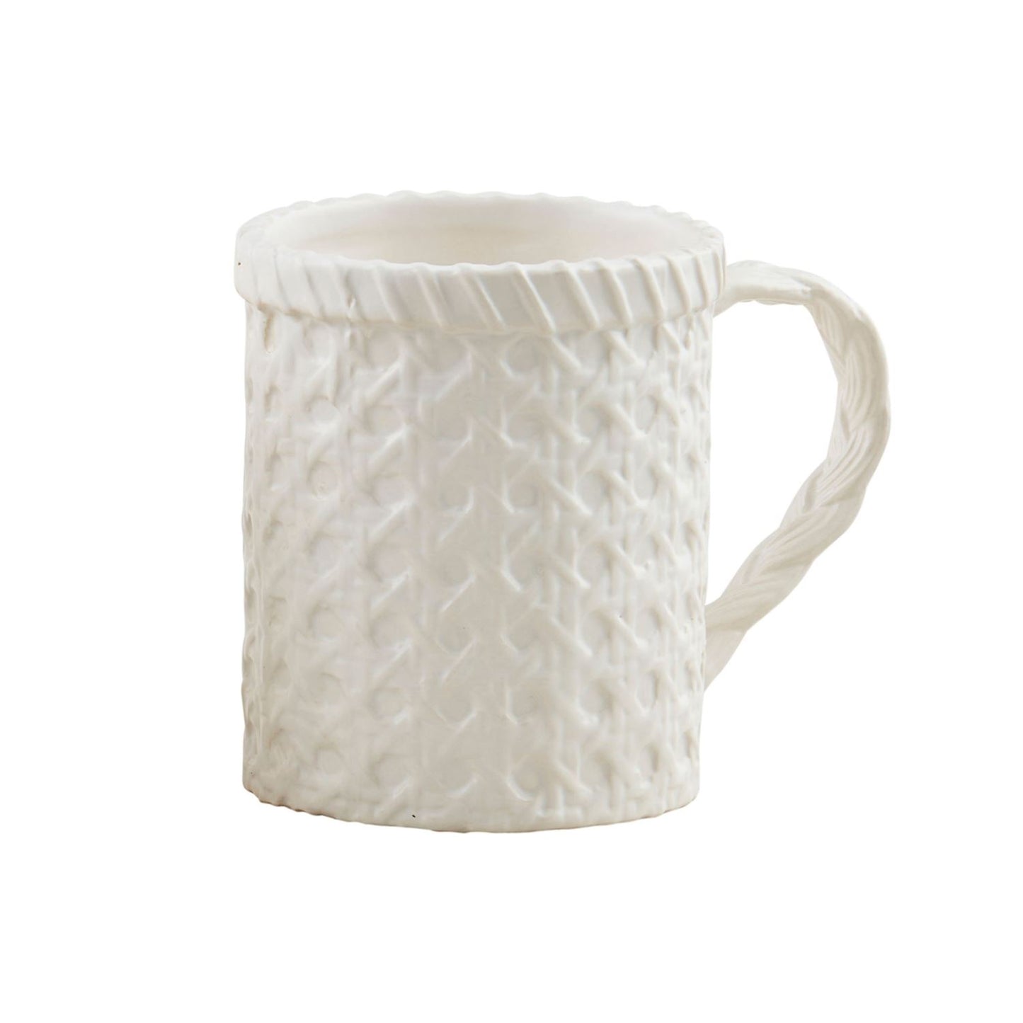 Cane Woven Ceramic Mug