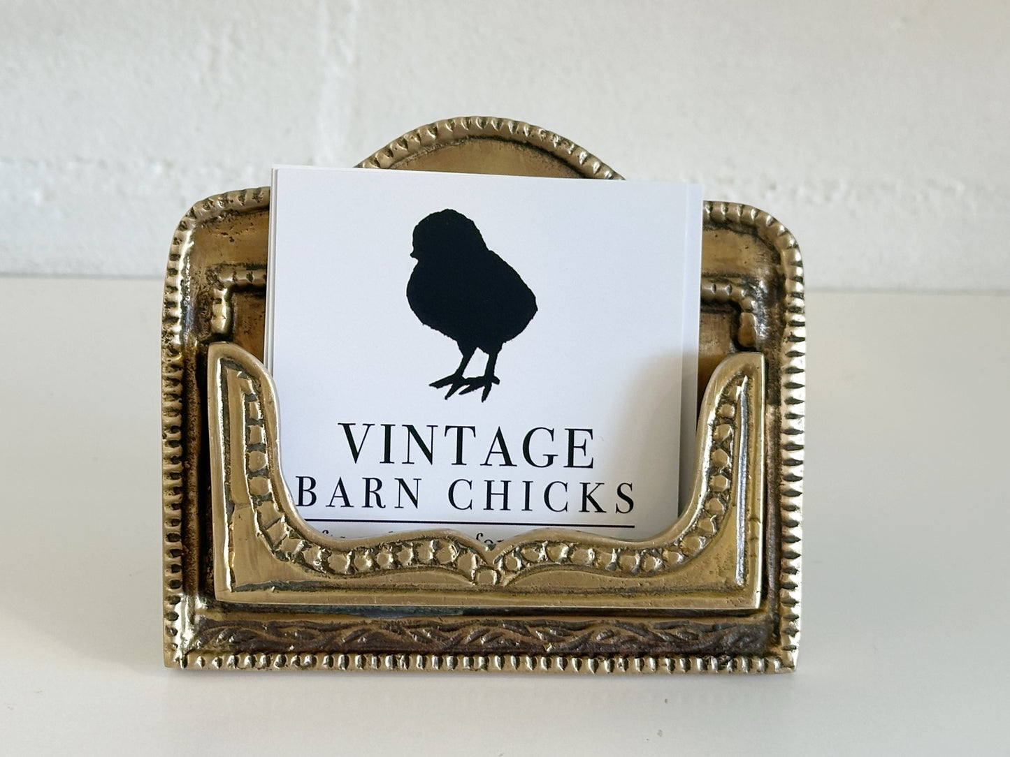 Brass Card Holder