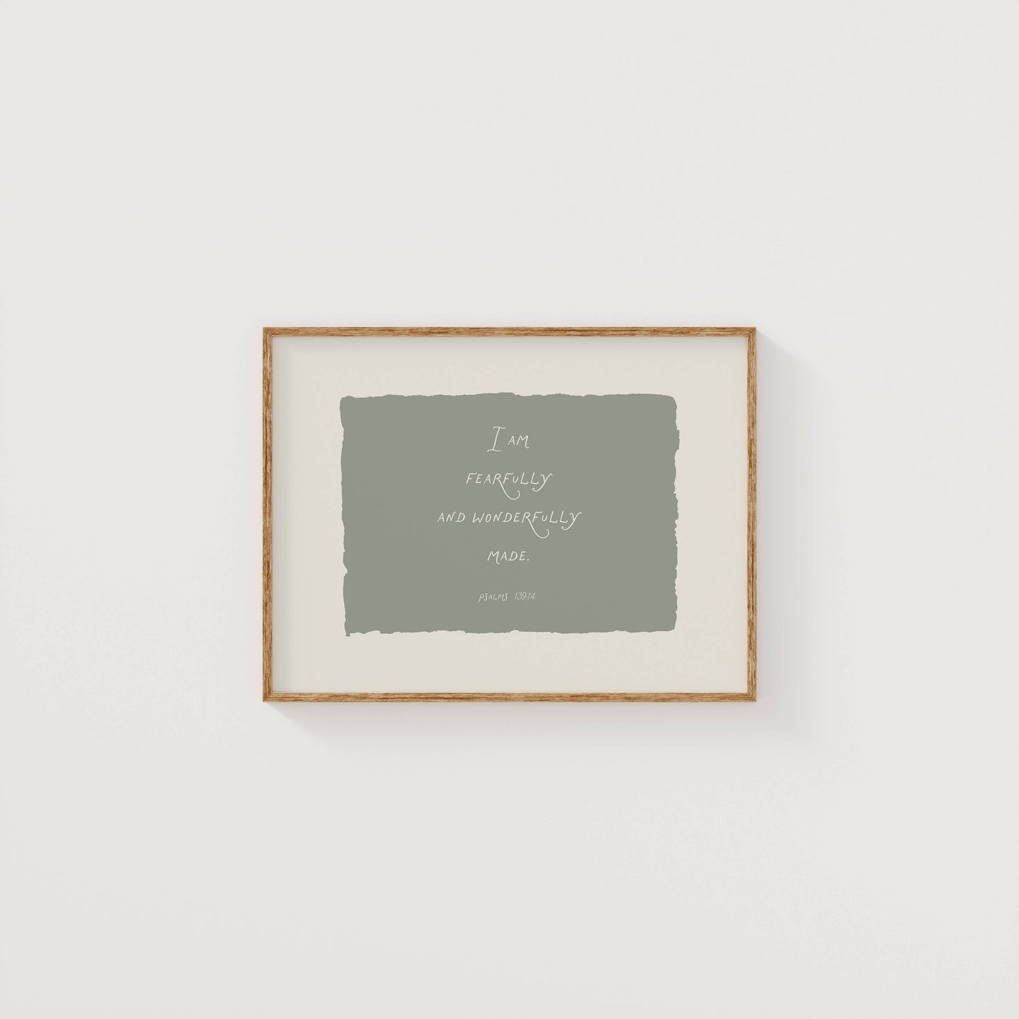 Nursery Bible Verse (Psalms 139:14) Christian Art Print: 8" x 10" (vertical)
