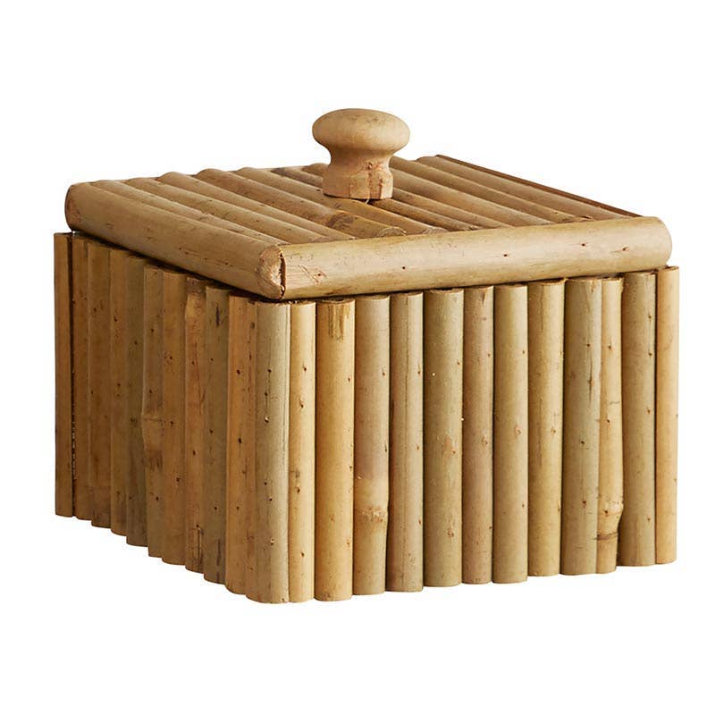 Bamboo SQ Box W Lid