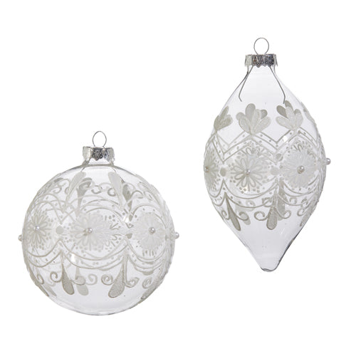CLEAR FROSTED ORNAMENT