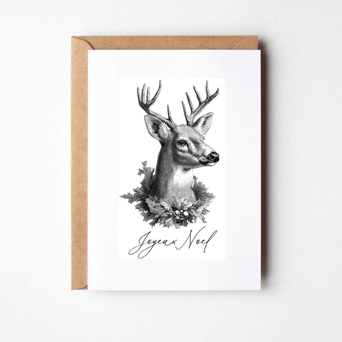 Joyeux Noel Deer Greeting Card | Boxed Set of 6