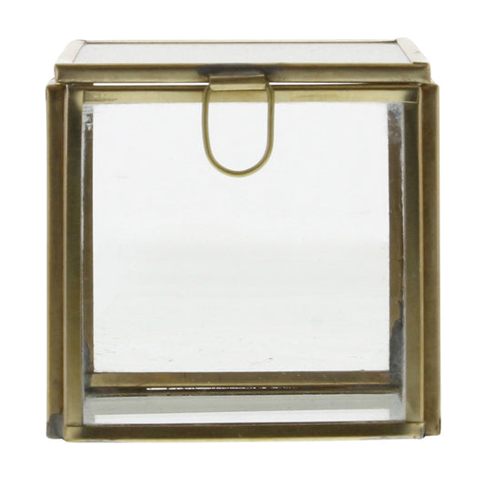Brass Leaded Glass Box - Small