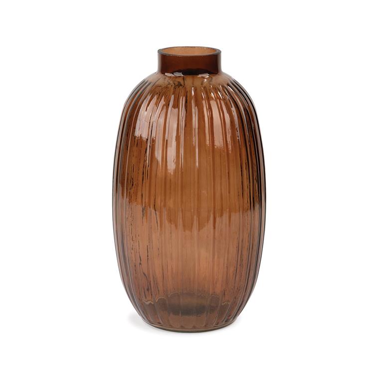 TALL AMBER VASE