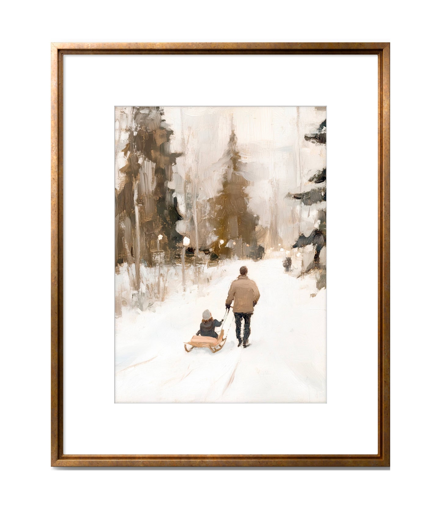 Sledding - print: Print (unframed) / 5x7