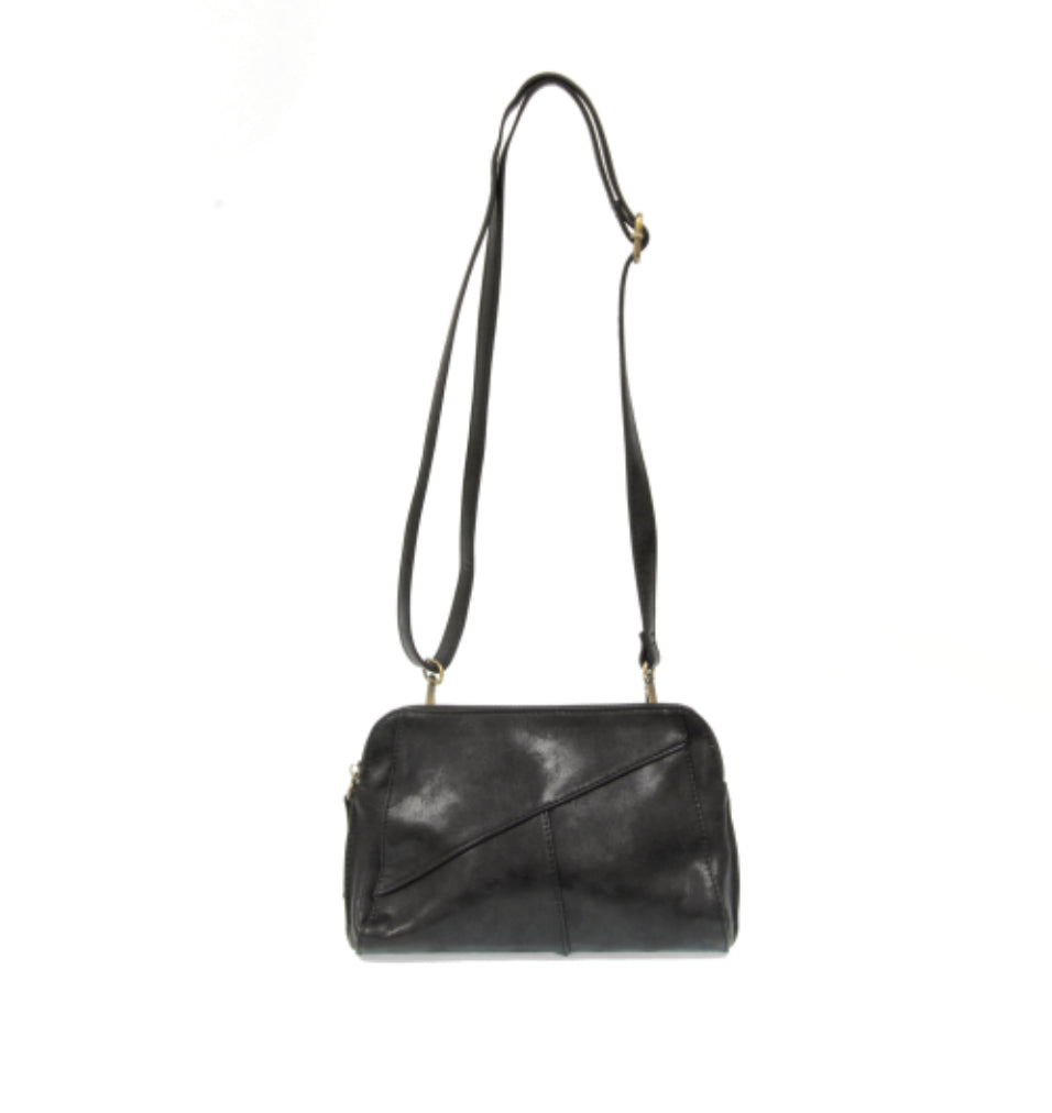 New Black Gigi Crossbody with Woven Wristlet Strap
